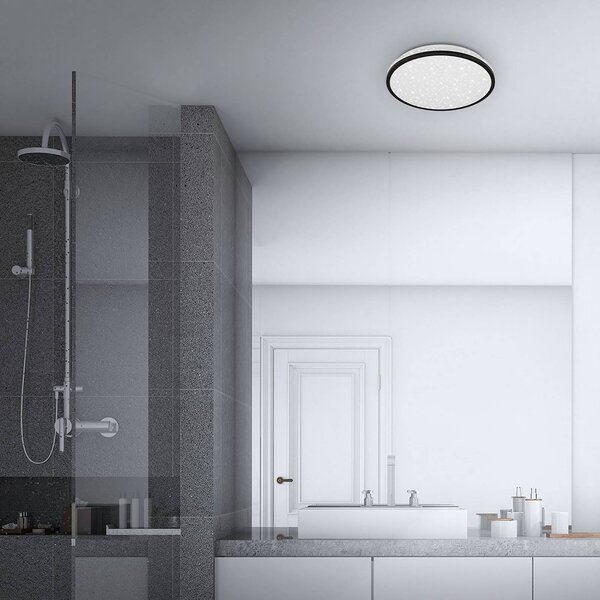 Briloner Plafoniera 3403-015, Bianco / Opale, Bagno, Plastica, Moderno, Plafoniera