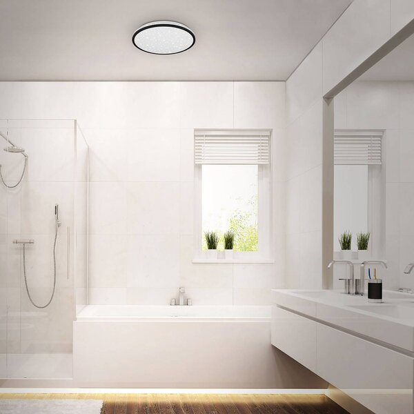 Briloner Plafoniera 3403-015, Bianco / Opale, Bagno, Plastica, Moderno, Plafoniera