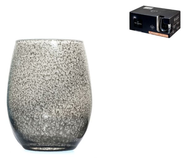 Set 6 bicchieri Primary Handcraft in vetro grigio cl 36