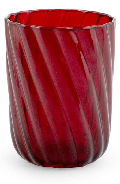 Set 6 bicchieri Torsè in vetro borosilicato rosso cl 30