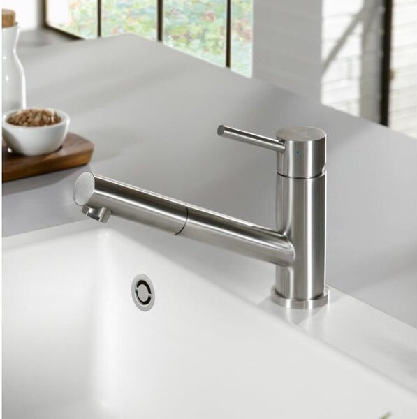 Villeroy & Boch Como - Miscelatore per lavello con bocca estraibile, acciaio inox 925200LC