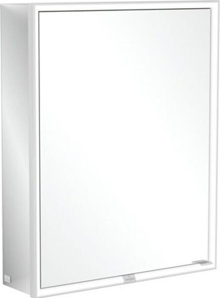 Villeroy & Boch My View Now armoire de toilette apparente, 1 porte, charnières à gauche, avec éclairage, avec variateur à détection, 600x750x168mm, A4556L00, A4556L00
