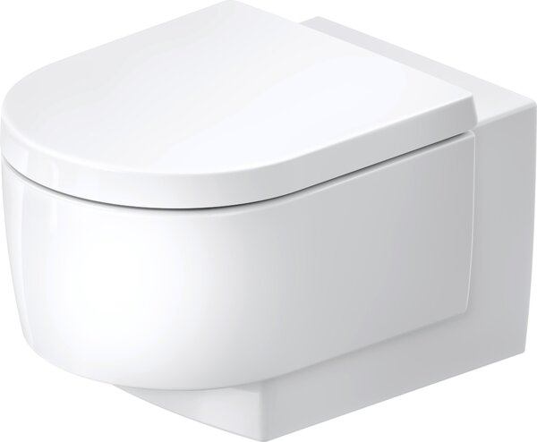 WC suspendu Balcoon Duravit, chasse d'eau basse, sans rebord, fixation cachée, 4,5 litres, sortie horizontale, 290609AA00, 290609AA00