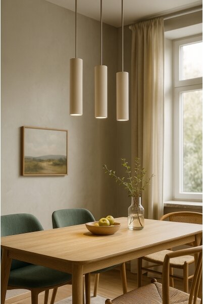 Brilagi - Lampadario sospeso a cavo TUBE 1xGU10/15W/230V beige/oro