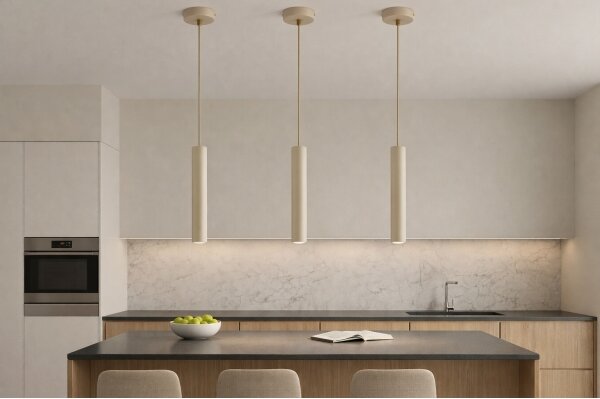 Brilagi - Lampadario sospeso a cavo TUBE 1xGU10/15W/230V beige/oro