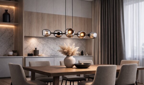 Brilagi - Lampadario a sospensione con cavo DIOR 6xE27/60W/230V nero/grigio fumo