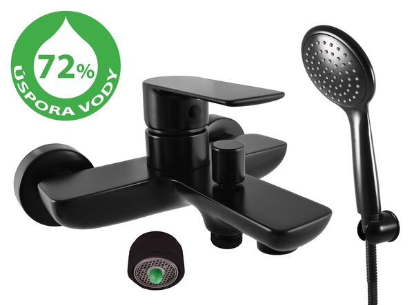 Miscelatore per vasca RAV Slezák VLTAVA ECO nero VTE454.5/1CMAT