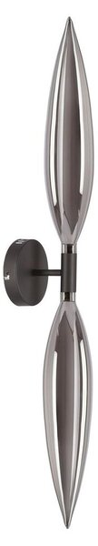 Lampada da parete NORDIC 2xG9/5W/230V nero/grigio fumé
