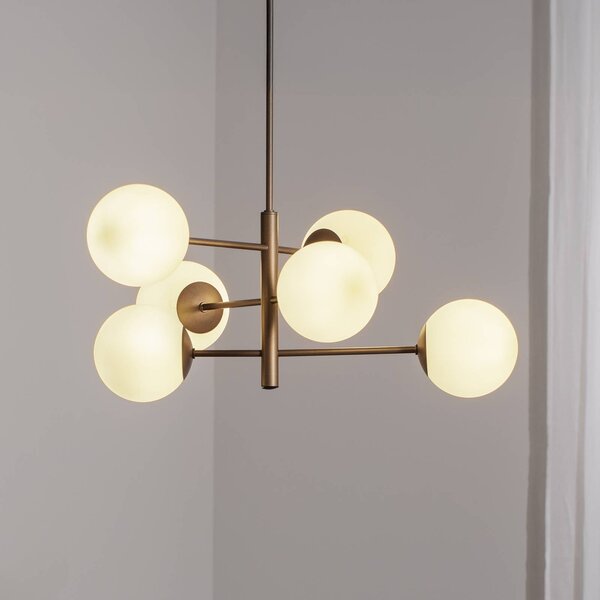 Lampada a sospensione in vetro Aurora Domiluce, dimmerabile, Marrone / Ruggine, Soggiorno / Sala da pranzo, Vetro, Lampada a sospensione