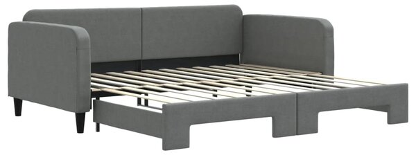 VidaXL Divano letto estraibile Grigio scuro 100x200 cm Tessuto