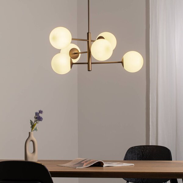Lampada a sospensione in vetro Aurora Domiluce, dimmerabile, Marrone / Ruggine, Soggiorno / Sala da pranzo, Vetro, Lampada a sospensione