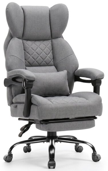 Sedia da gaming GTPLAYER, sedia da ufficio ergonomica con poggiapiedi e supporto lombare, poltrona direzionale ad alto schienale per persone alte, sedia da computer ampia e regolabile in altezza