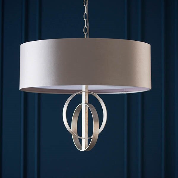 Endon 95216 - Lampadario a catena 3xE27/10W/230V diam. 60 cm grigio