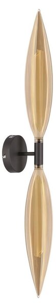 Lampada da parete NORDIC 2xG9/5W/230V nero/beige fumé