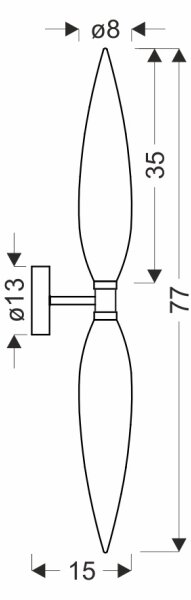 Lampada da parete NORDIC 2xG9/5W/230V nera/trasparente