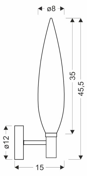 Lampada da parete NORDIC 1xG9/5W/230V nera/trasparente