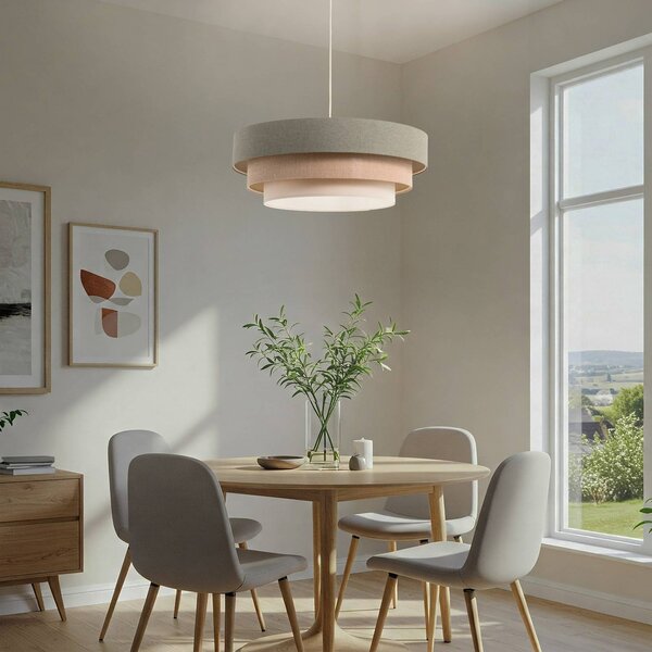 Lampada a sospensione Triniti Maco Design, dimmerabile, Verde, Soggiorno / Sala da pranzo, Tessuto / Stoffa / Seta, Lampada a sospensione