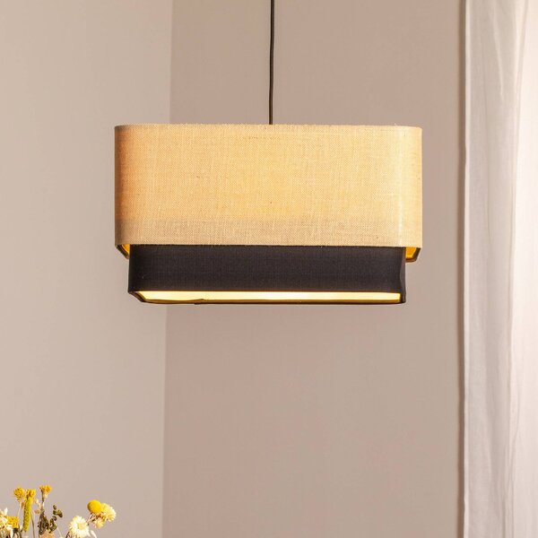 Lampada a sospensione Kwadro Duo Maco Design, dimmerabile, Soggiorno / Sala da pranzo, Tessuto / Stoffa / Seta, Lampada a sospensione