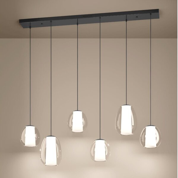 Eglo 390459 - Lampadario LED dimmerabile MENORCA 2xLED/7W/230V + 4xLED/5,5W+6xLED/1,6W cromato