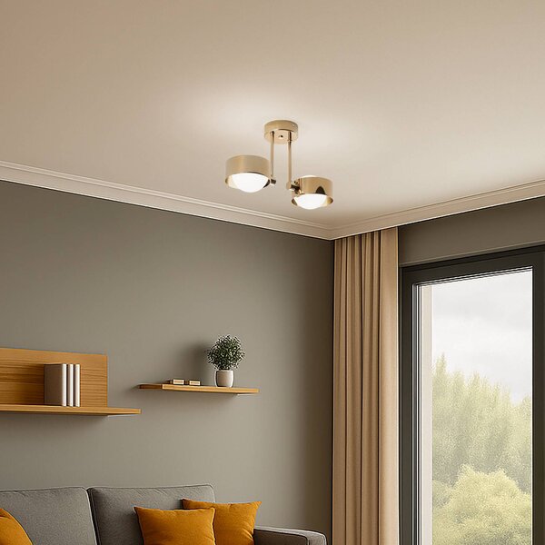 Plafoniera Mado Argon, dimmerabile, Ottone / Oro, Bagno, Metallo, Moderno, Plafoniera