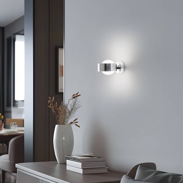 Applique da parete Mado Argon, dimmerabile, Cromo / Argento, Bagno, Metallo, Moderno, Applique