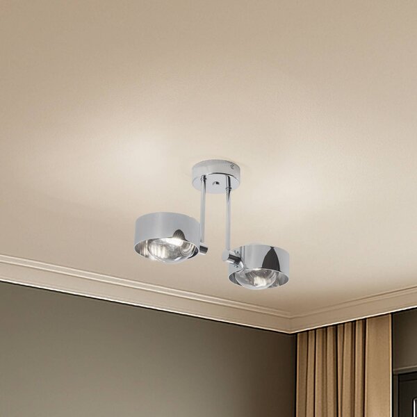 Plafoniera Mado Argon, dimmerabile, Cromo / Argento, Bagno, Metallo, Moderno, Plafoniera