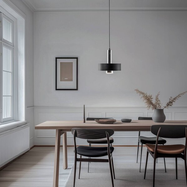 Lampada a sospensione Rif Lux SIGMA, dimmerabile, Nero, Soggiorno / Sala da pranzo, Metallo, Moderno, Lampada a sospensione