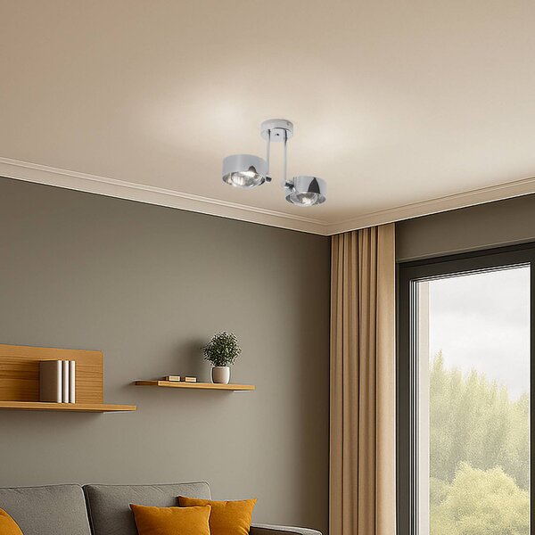 Plafoniera Mado Argon, dimmerabile, Cromo / Argento, Bagno, Metallo, Moderno, Plafoniera