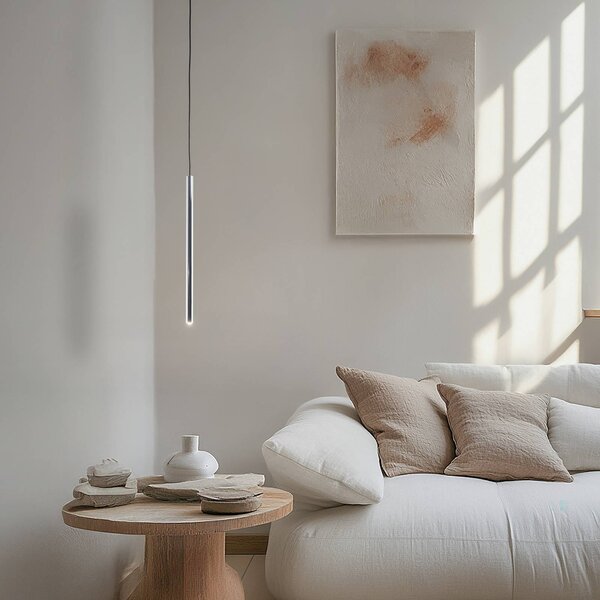 Lampada a sospensione Sopel Lux SIGMA, dimmerabile, Alluminio / Grigio / Zincato, Soggiorno / Sala da pranzo, Metallo, Moderno, Lampada a sospensione
