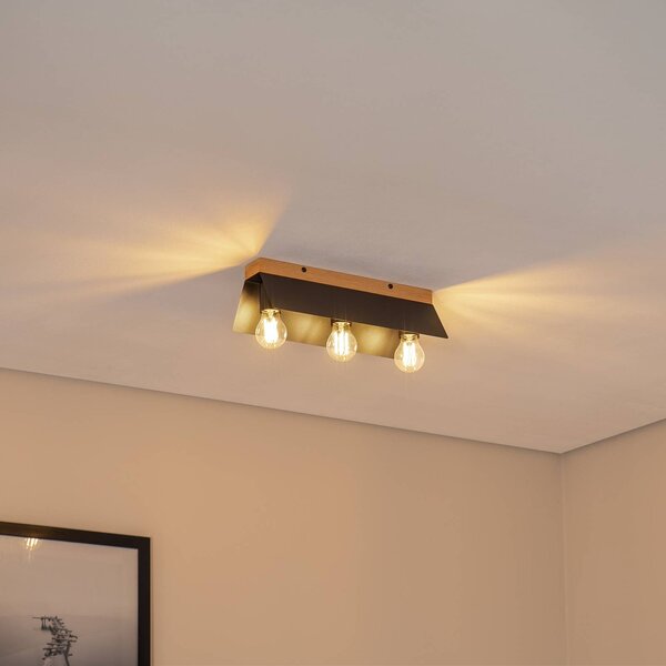 Plafoniera soffitto Esme Lamkur, dimmerabile, Nero, Soggiorno / Sala da pranzo, Metallo, Moderno, Plafoniera