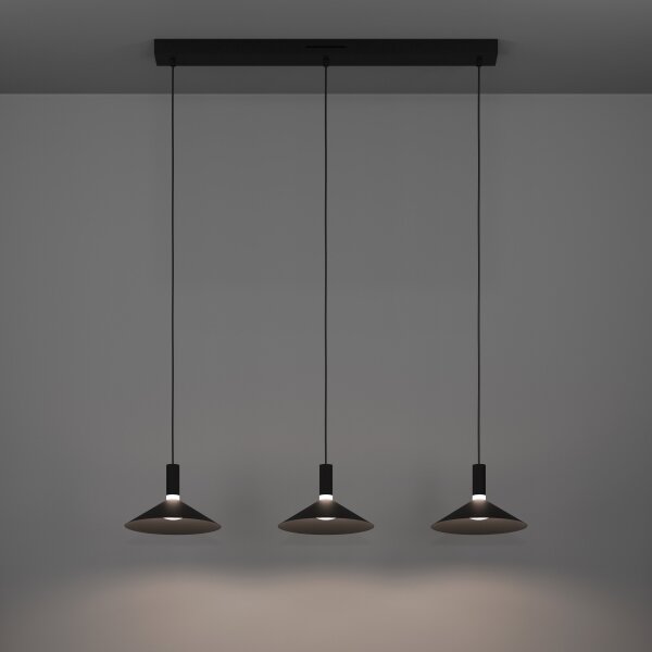 Eglo 902184 - Lampada a sospensione su cavo LED RGBW dimmerabile CONOMAVILLA-Z 3xLED/7,5W/230V nero