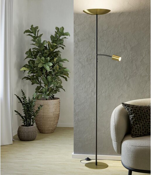 Eglo 901979 - Lampada da terra a LED dimmerabile CONIVARINO LED/26,5W/230V +LED/4W dorata