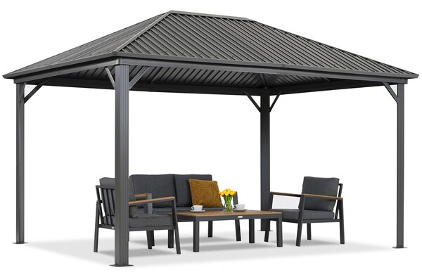 Gazebo in metallo Sardegna 3x6 Garden Point antracite