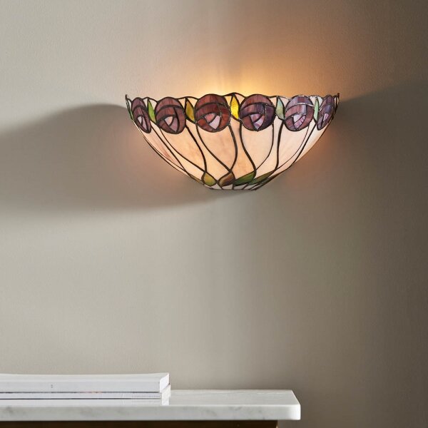 Endon 64178 - Applique da parete in stile Tiffany HUTCHINSON 1xE14/40W/230V