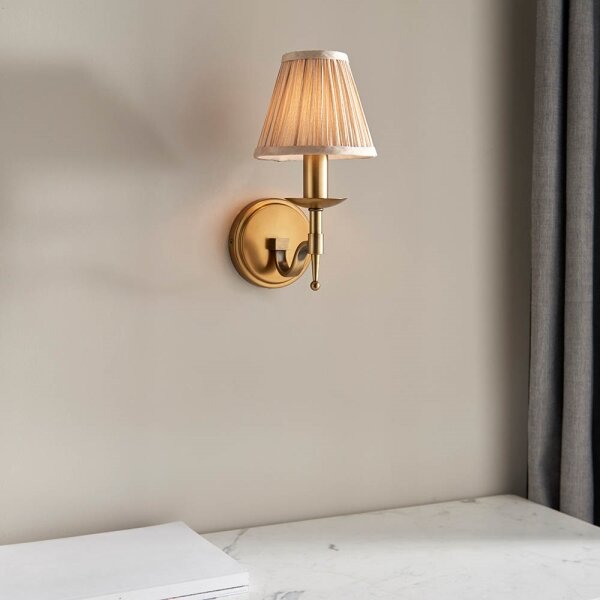 Endon 63653 - Lampada da parete STANFORD 1xE14/40W/230V ottone/beige