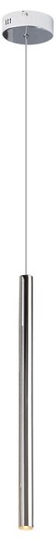 Lampada a sospensione LED ORGANIC cromata 1W, bianco caldo, 360 lm, metallo, dimensioni: 190 x 2,5 x 2,5 cm, IP20, Maxlight