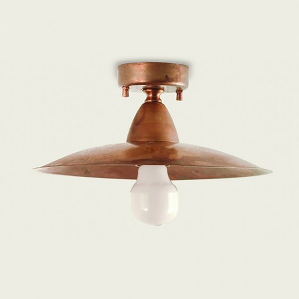Plafoniera esterno rustica lampadari bartalini crispla pl25 e27 led ottone lampada soffitto - Lampadari Bartalini