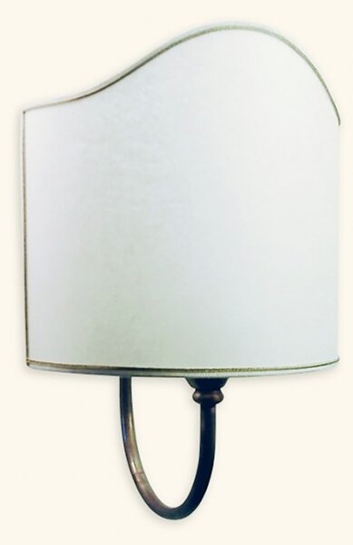 Applique classica lampadari bartalini alki a1g e27 led ottone tessuto lampada parete - Lampadari Bartalini