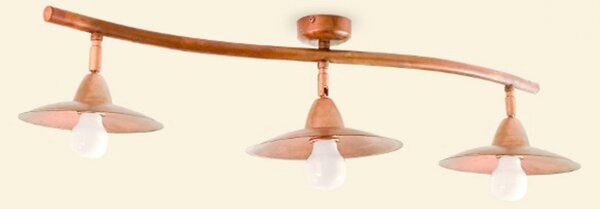 Plafoniera rustica lampadari bartalini elitra eli tr3 e27 led ottone lampada soffitto - Lampadari Bartalini
