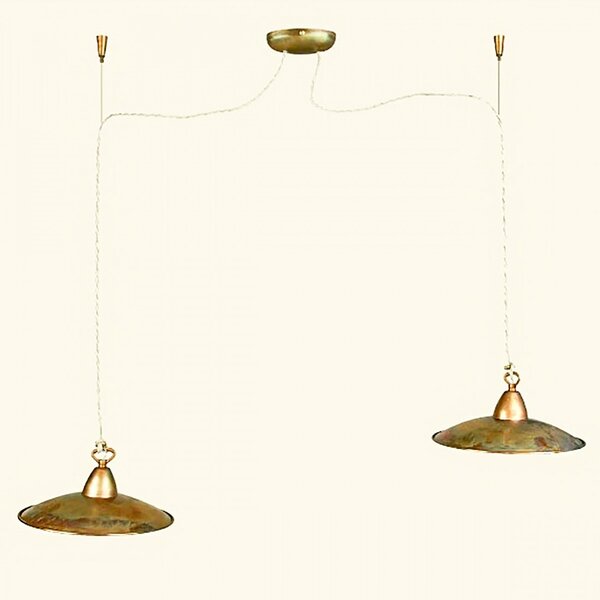 Lampadario rustico lampadari bartalini elisop c2 25 e27 led ottone sospensione - Lampadari Bartalini