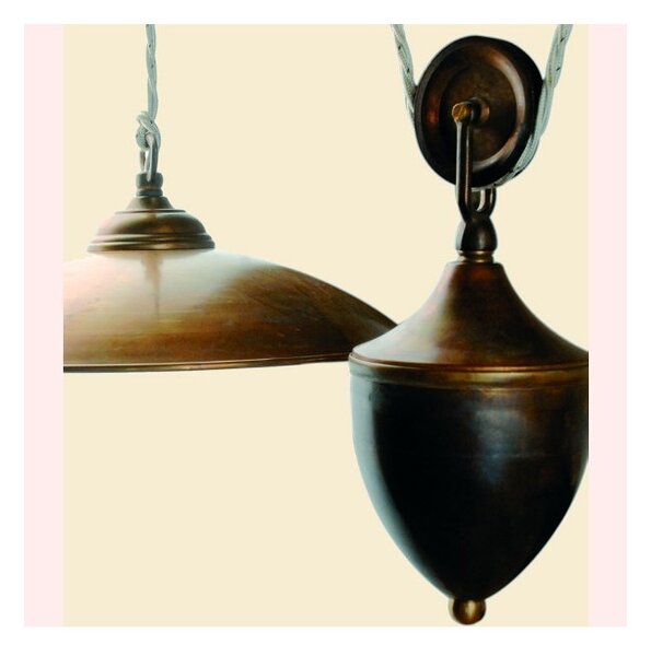 Saliscendi rustico lampadari bartalini elisali c2 cps30 lampada soffitto rustica ottone e27 led - Lampadari Bartalini