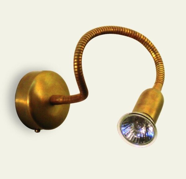Applique classico lampadari bartalini fox a1 gu10 led spot ottone flessibile orientabile - Lampadari Bartalini
