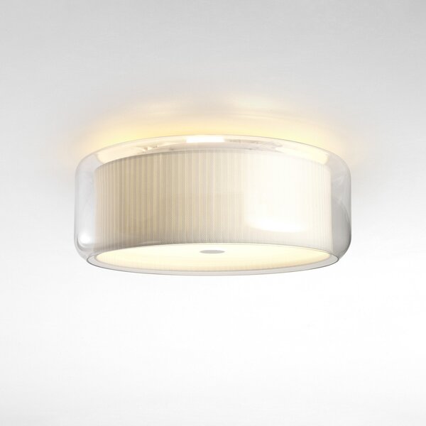 Plafoniera MARSET, Mercer C, dimmerabile, Beige, Soggiorno, Vetro, Design
