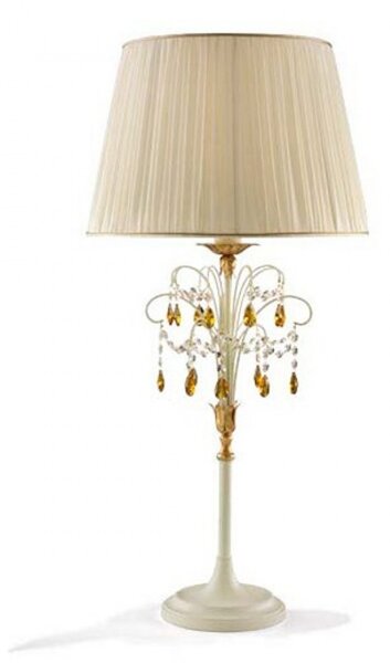 Abat-jour classica flami iris 1350 ltg e27 led metallo tessuto lampada tavolo - Flami Illuminazione