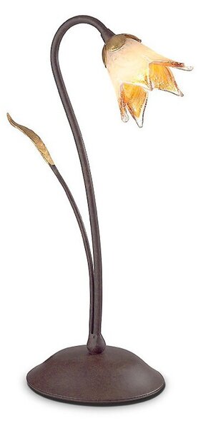 Abat-jour classica flami orchidea 1303 lt1 g9 led ferro vetro lampada tavolo - Flami Illuminazione