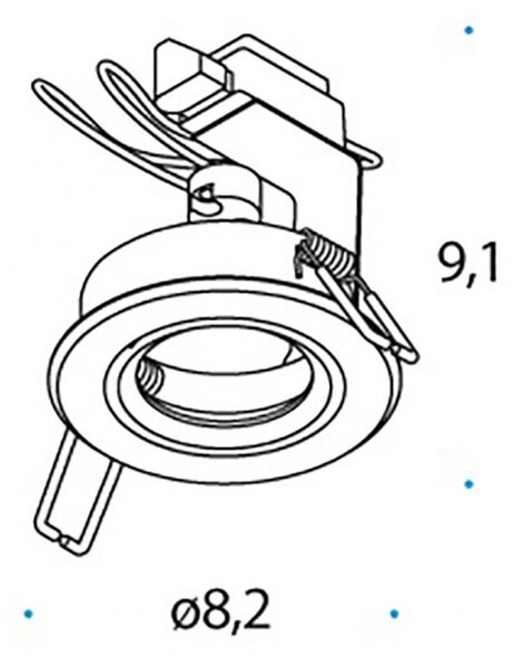 Faretto incasso led moderno pan international turn inc00025 gu10 alluminio spot orientabile - Pan International