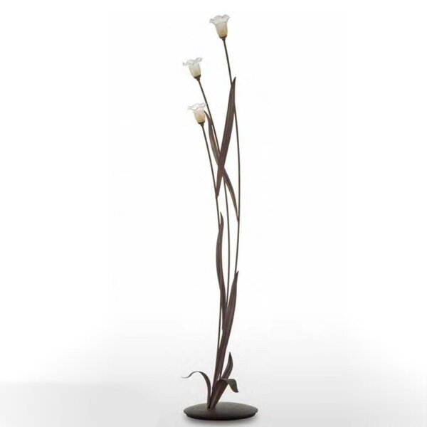 Piantana classica luce più san frediano iris g9 led metallo vetro lampada terra - Luce Più
