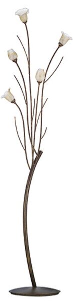 Piantana classica luce piu biancospino bs433 bs435 g9 led lampada terra metallo vetro - Luce Più