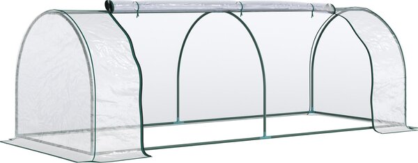 Serra Fortuna Lai Serra con porta, semenzaio, coltivazione di piante, acciaio PVC, 250x100x80 cm
