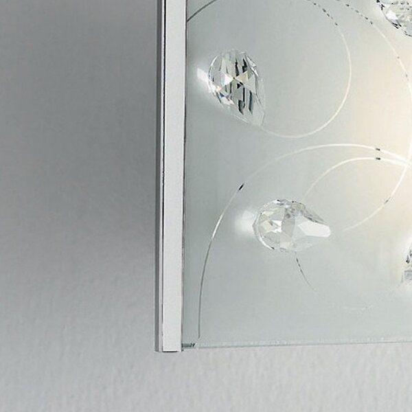 Applique illuminando petali ap e27 led lampada parete elegante moderna vetro cristallo interno - Illuminando